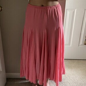 y2k Wet Seal flowy maxi skirt lined pink size medium fairy core